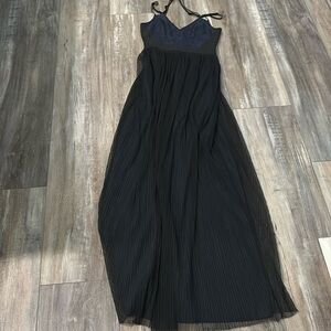 BCBG MaxAzria Tulle Black Navy Gown size 0